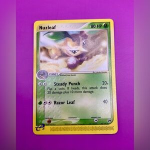 POKÉMON NUZLEAF CARD; 48/100; Sandstorm; Perfect Condition. RARE.